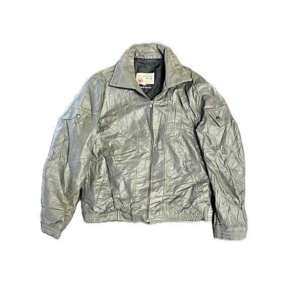 Vintage The Leather Shop Metallic Sears Jacket - Picture 1 of 5